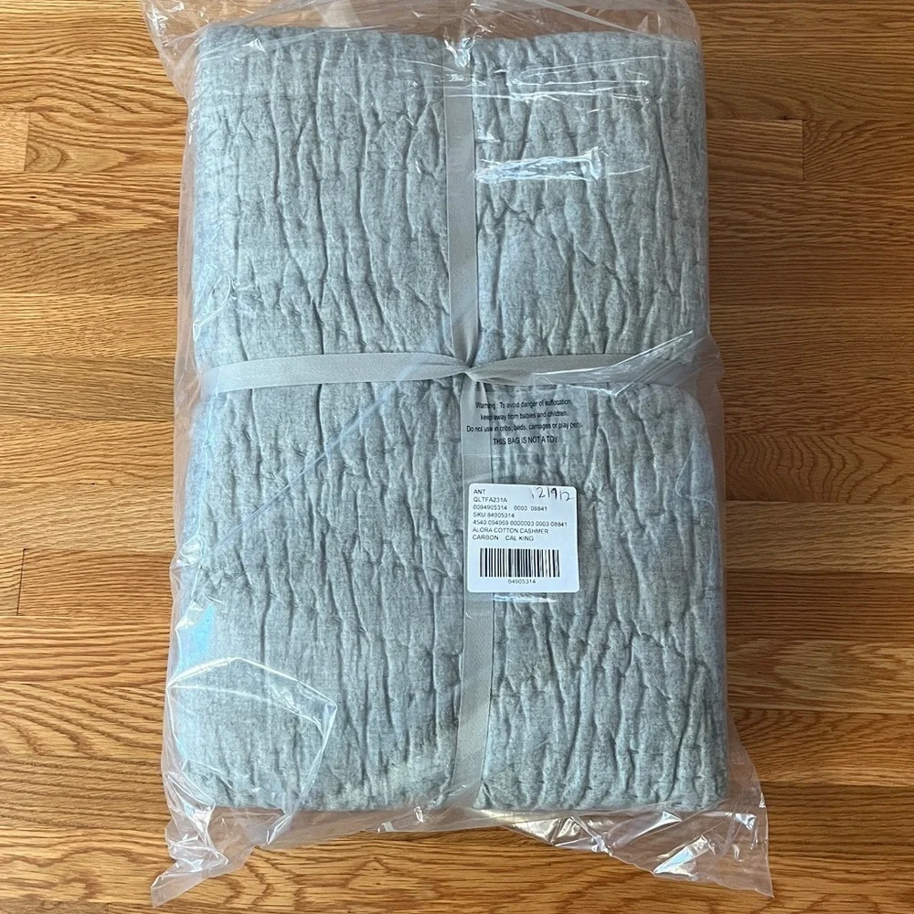 Anthropologie Alora Cotton Cashmere Quilt Size Cal King NIP